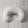 Poducha rogal do karmienia kropki żółto-szare