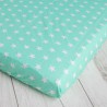 Prześcieradło do kojca gwiazdki na mięcie