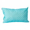 Poszewka kropki białe na niebieskim