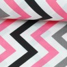 Wałek zygzak różowo-szaro-czarny
