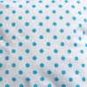 Prześcieradło kropki niebieskie