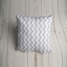 Poszewka dekoracyjna zygzak szary