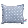 Poduszka puszysta do łóżeczka kropka biała na szarym