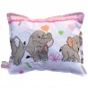 Poduszka puszysta do łóżeczka słonie z różowymi uszami