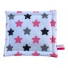 Poduszka płaska gwiazdki szaro-różowo-czarne