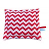 Poduszka płaska zygzak czerwony