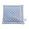 Poduszka płaska kropki białe na szarym