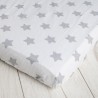 Prześcieradło dostawka gwiazdki szare